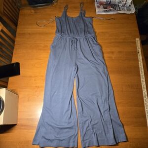 Z Supply Charcoal Jumpsuit with Drawstring Waist